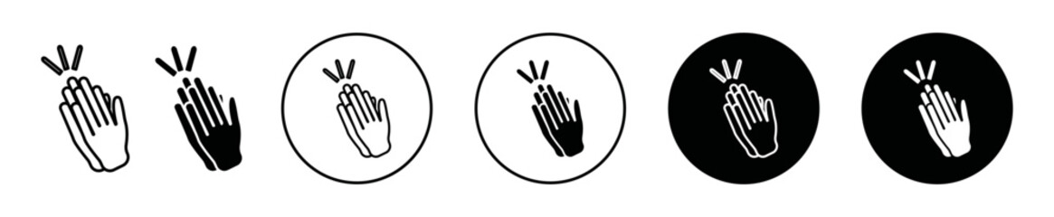 Obraz premium clapping hands vector icon mark set symbol for web application