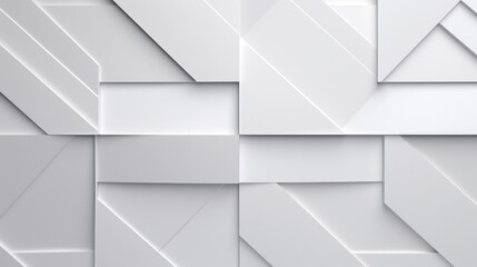 White and Grey Background with Pale Geometric Shapes sculpture straight business. - obrazy, fototapety, plakaty
