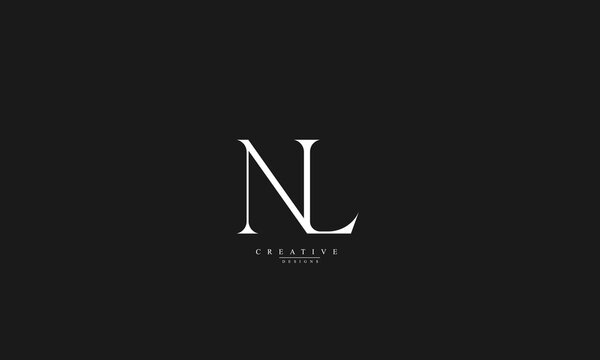 Alphabet letters Initials Monogram logo NL LN N L