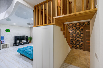 interior apartment room stairs, steps staircase inside house
