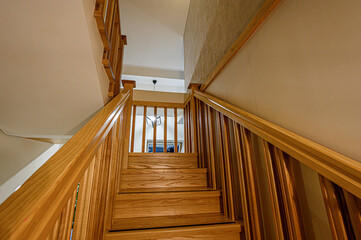 interior apartment room stairs, wooden steps staircase inside house