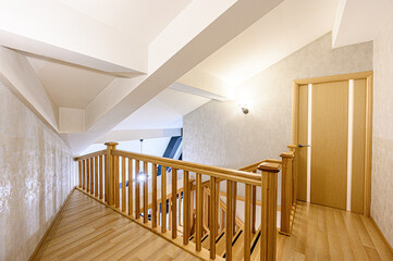 interior apartment room stairs, wooden steps staircase inside house