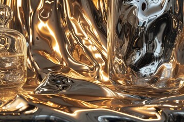 Molten Gold and Glass Texture