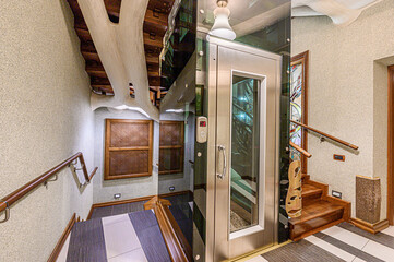 interior apartment room stairs, steps staircase inside house