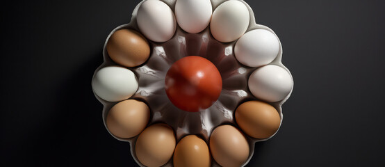 Fresh, Organic Brown Eggs on White Background - A Wholesome Breakfast for Nutritious, Healthy Eating