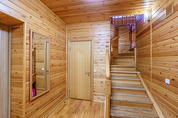 interior apartment room stairs, wooden steps staircase inside house