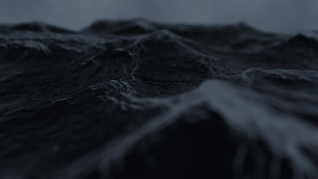 嵐の海面・荒れた海