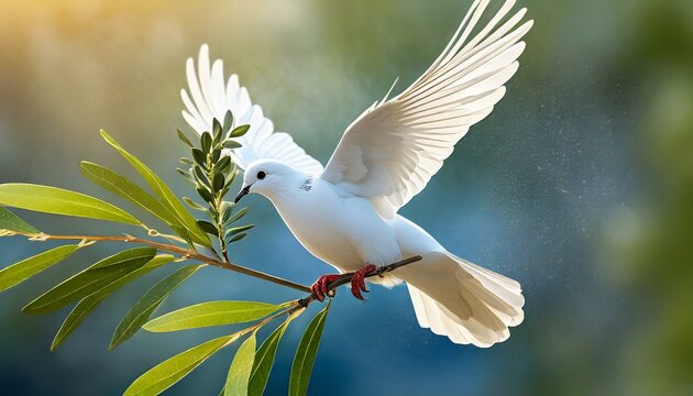 Dove Carrying an Olive Branch