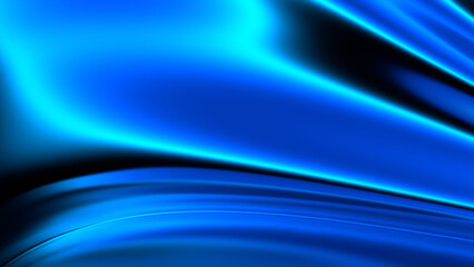 abstract blue background with smooth lines in it, 3d render