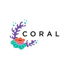 Coral logo icon vector