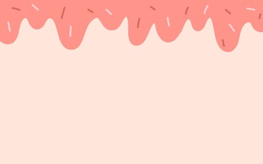 Fototapeta premium Background with donut glaze. pastel colorful. Pattern design for banner, poster, card, postcard, cover, brochure. Vector illustration 