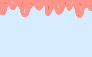 Background with donut glaze. pastel colorful. Pattern design for banner, poster, card, postcard, cover, brochure. Vector illustration	