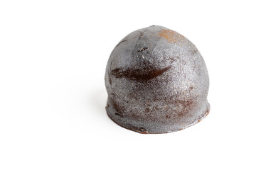 different types of chocolate bonbons on white background