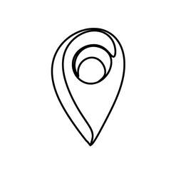 Location pointer one line drawing