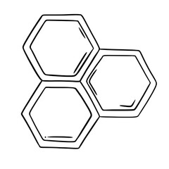 Honeycomb line art
