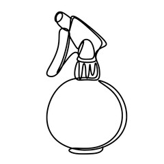 Spray bottle one line drawing 