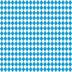 Oktoberfest bavarian pattern. Flag of bavaria. Background for german octoberfest in munich. Texture with white and blue rhombus. Seamless banner for fabric of bayern. Wallpaper and textile.