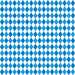 Oktoberfest bavarian pattern. Flag of bavaria. Background for german octoberfest in munich. Texture with white and blue rhombus. Seamless banner for fabric of bayern. Wallpaper and textile.