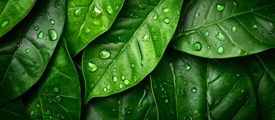 Fototapeta premium Vibrant green soursop leaf photos convey freshness, vitality, and suit ads for health and natural products.