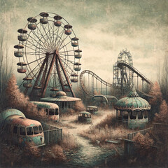 廃墟の遊園地