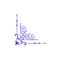 corner ornament in purple set