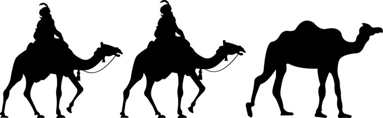 Wise Men In Camels Silhouettes