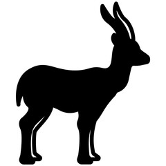 Goat face glyph and line vector illustration