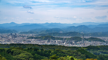 Fototapeta na wymiar 静岡 日本平夢テラスから静岡市街地を望む
