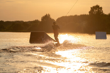 Wakeboarding is a water sport in which the rider