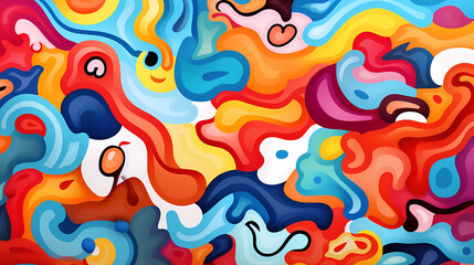 Cute graffiti art abstract background poster web page PPT, art background