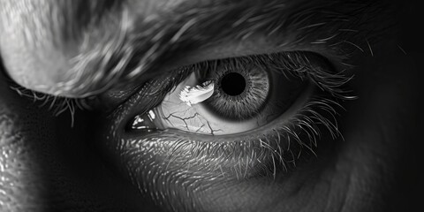 Obraz premium A close-up shot of a person's eye. Can be used for various purposes