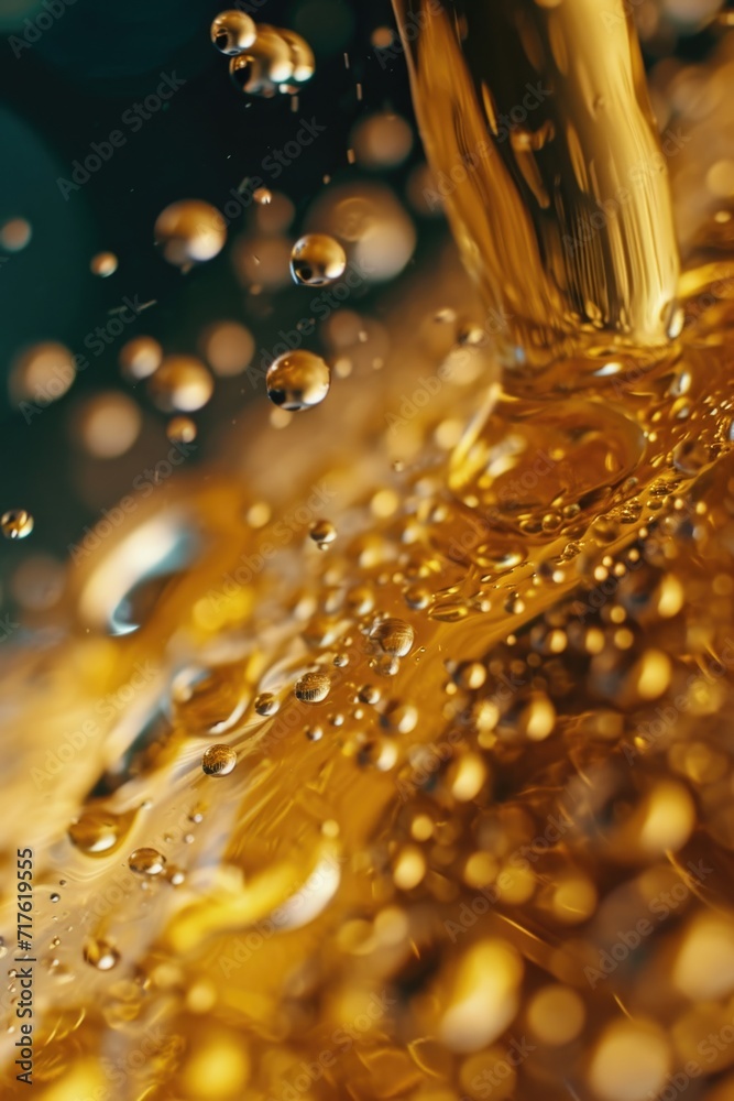 Poster liquid pouring from a bottle. can be used for product demonstrations or in advertisements