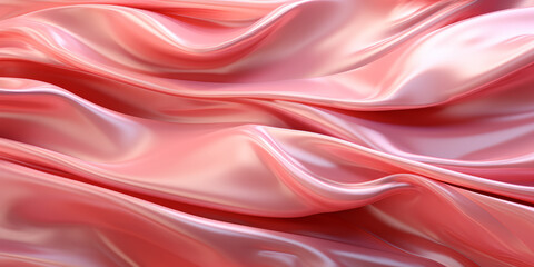 Obraz premium Shiny silk with nice fold waves into a fresh Peach and pink color background