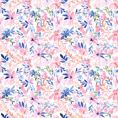 Dreamy Watercolor Floral Seamless Pattern - 717620964