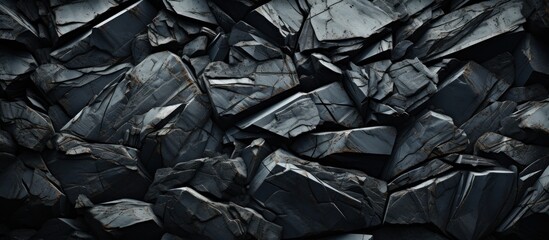 Volumetric black stone background