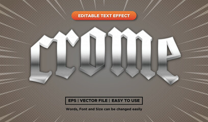 editable chrome text effect, gradient color
