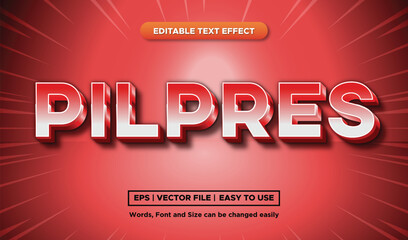 Presidential election text effect editable, bold red, 3d style