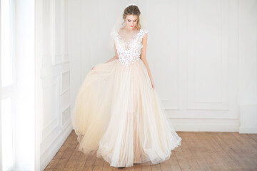 Fototapeta premium Portrait of beautiful young blond woman