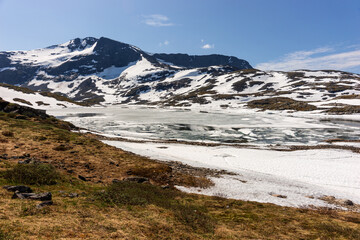 Beautiful Norwegian landscape. Mountains in the Jotunheimen National Park