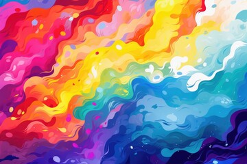 LGBT abstract colorful rainbow banner. Free space for text and design