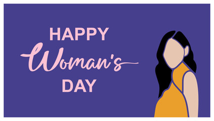 International Women s Day woman history concept background, banner, placard, card, and poster design template with text inscription and standard color. vector
