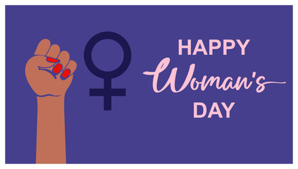 International Women s Day woman history concept background, banner, placard, card, and poster design template with text inscription and standard color. vector