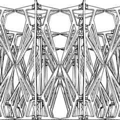 Abstract Construction Structure Vector. A Vector Illustration Of Architectural Construction. Concept - modern architecture and designing.