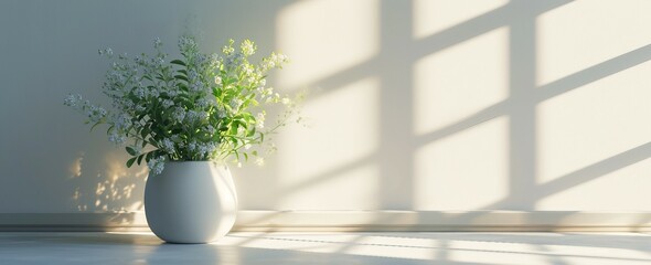 Flower in a vase on the background of the wall, wallpaper, background