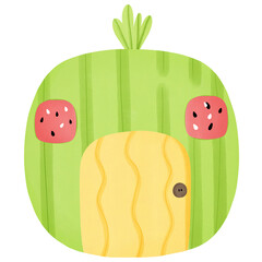 cute green home watermelon 