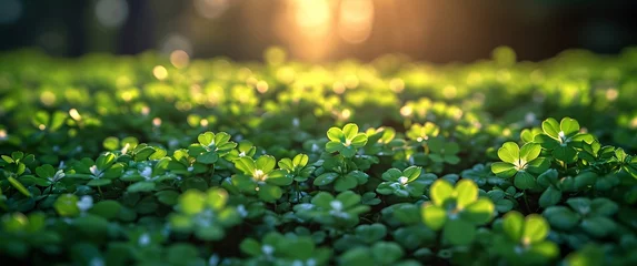Foto op Canvas Shamrock Season: A Green and Sunny Afternoon Generative AI © BollywoodSong