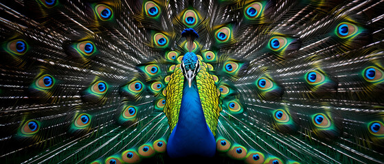 A Lifelike Peacock, A Peacock With Its Tail Feathers Spread