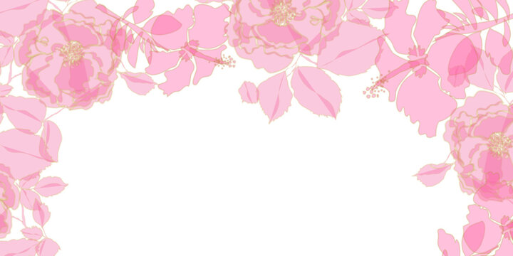 Cornice con delicati fiori tinta pastello