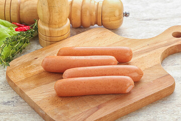 Meat sausages for snack breakfast