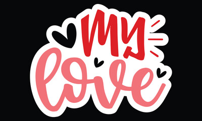 Sticker #Sweet Talk , awesome valentine Sticker design, Vector file.